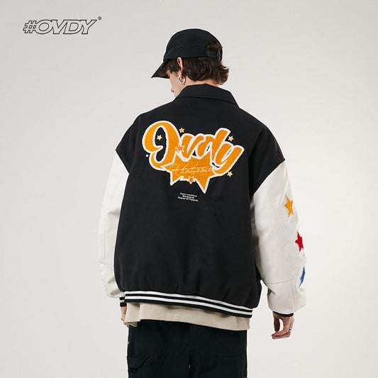 Ovdy Starlight Theme Vintage Baseball Jacket