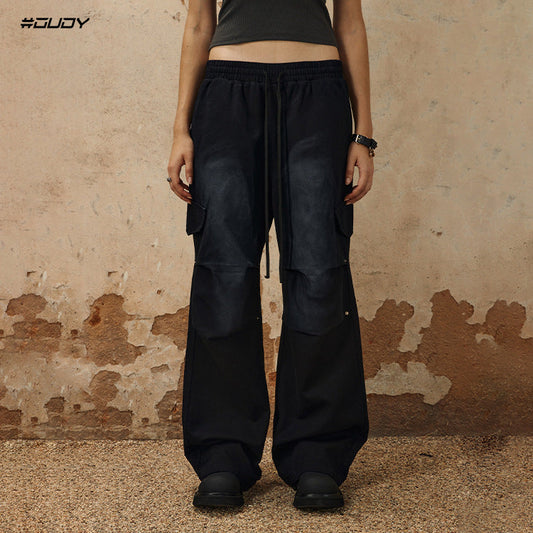 Drawstring Waist Loose Cargo Pants