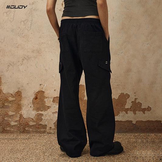 Drawstring Waist Loose Cargo Pants