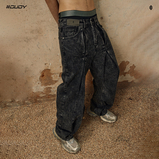 New Autumn/Winter Snow Wash Loose Fit Pants