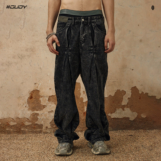 New Autumn/Winter Snow Wash Loose Fit Pants