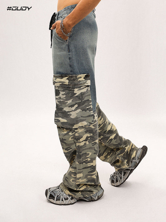 Vintage Wash Camouflage Cargo Pants