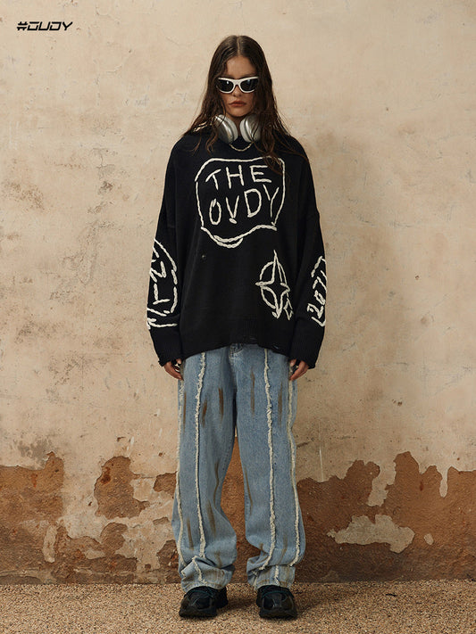 Ovdy Embroidered Knit Sweater