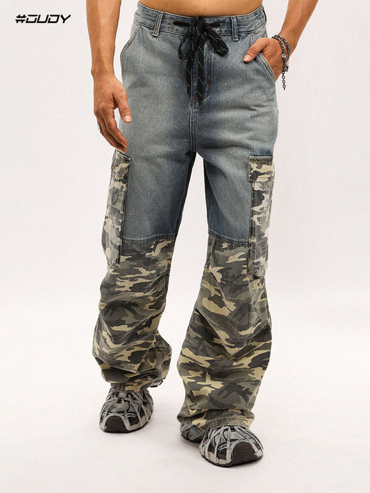 Vintage Wash Camouflage Cargo Pants